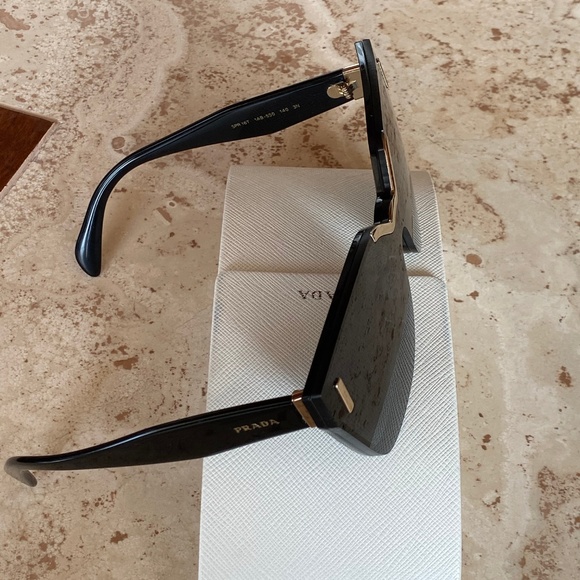 Prada Black Plastic Sunglasses
